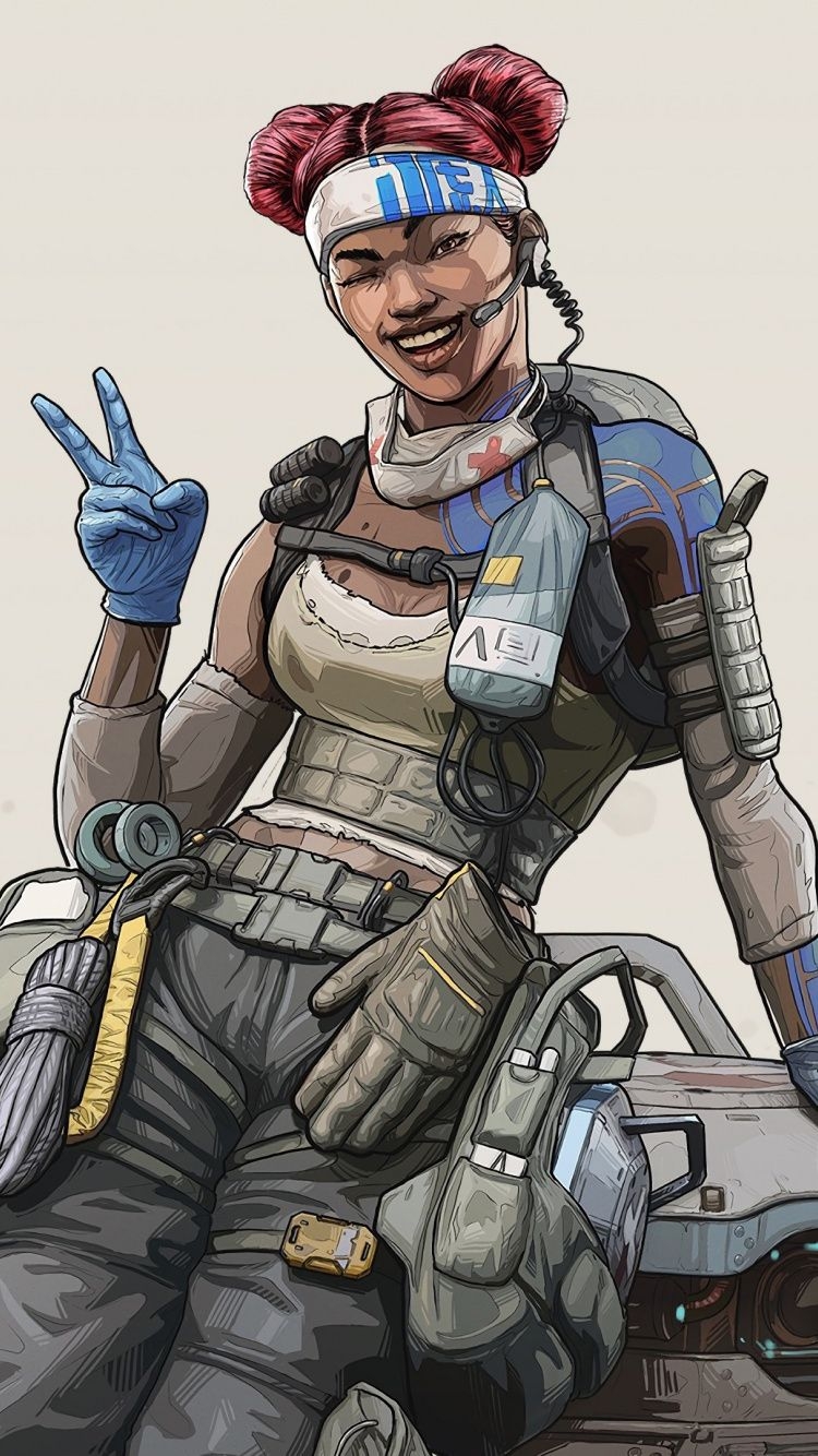 750x1340 Download Lifeline, Apex Legends, smile, girl skin, video game, Phone