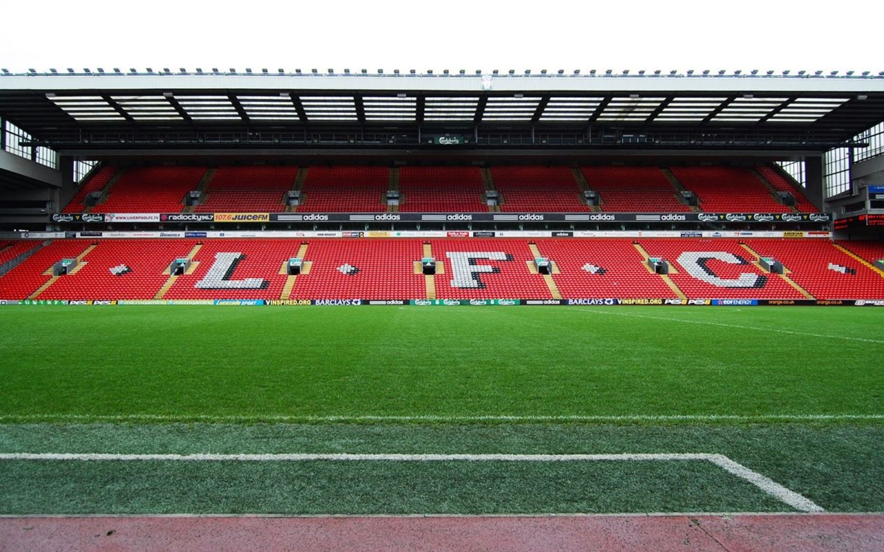 1280x800 Anfield Stadium Pitch Statium HD Wallpaper, Desktop