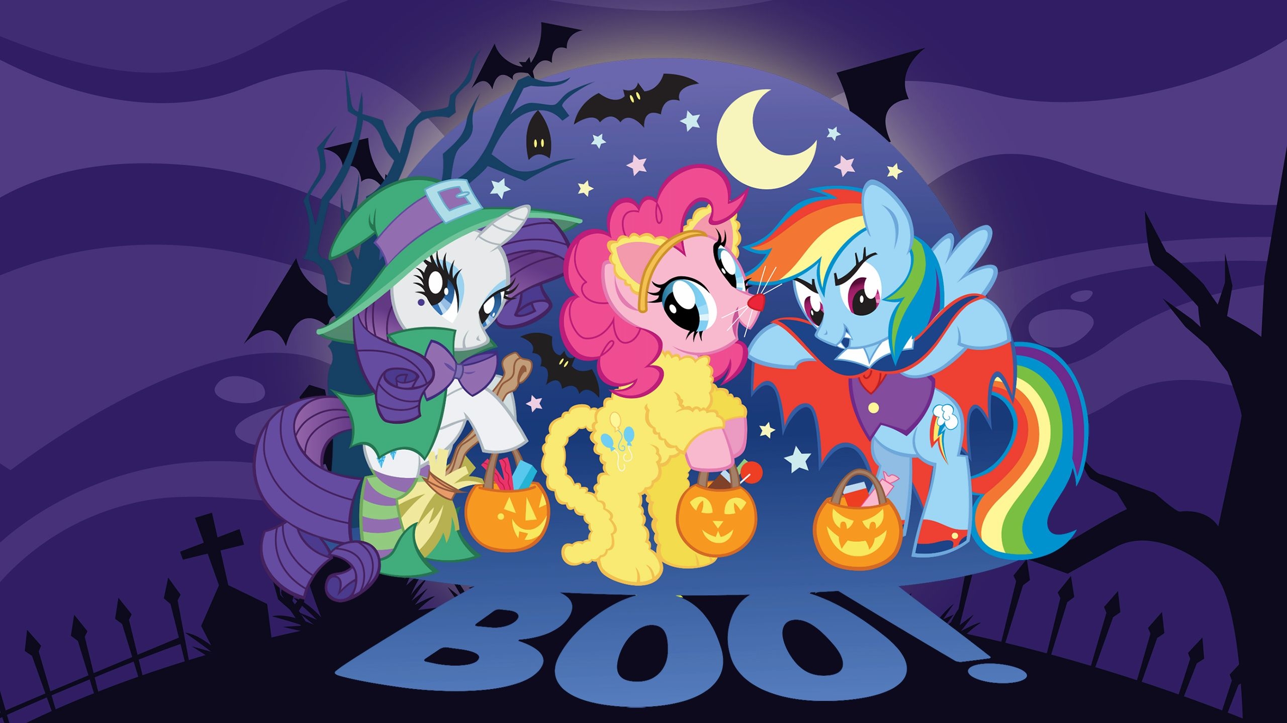 2560x1440 My Little Pony HD Halloween wallpaper collection can use them as Halloween cards, Desktop