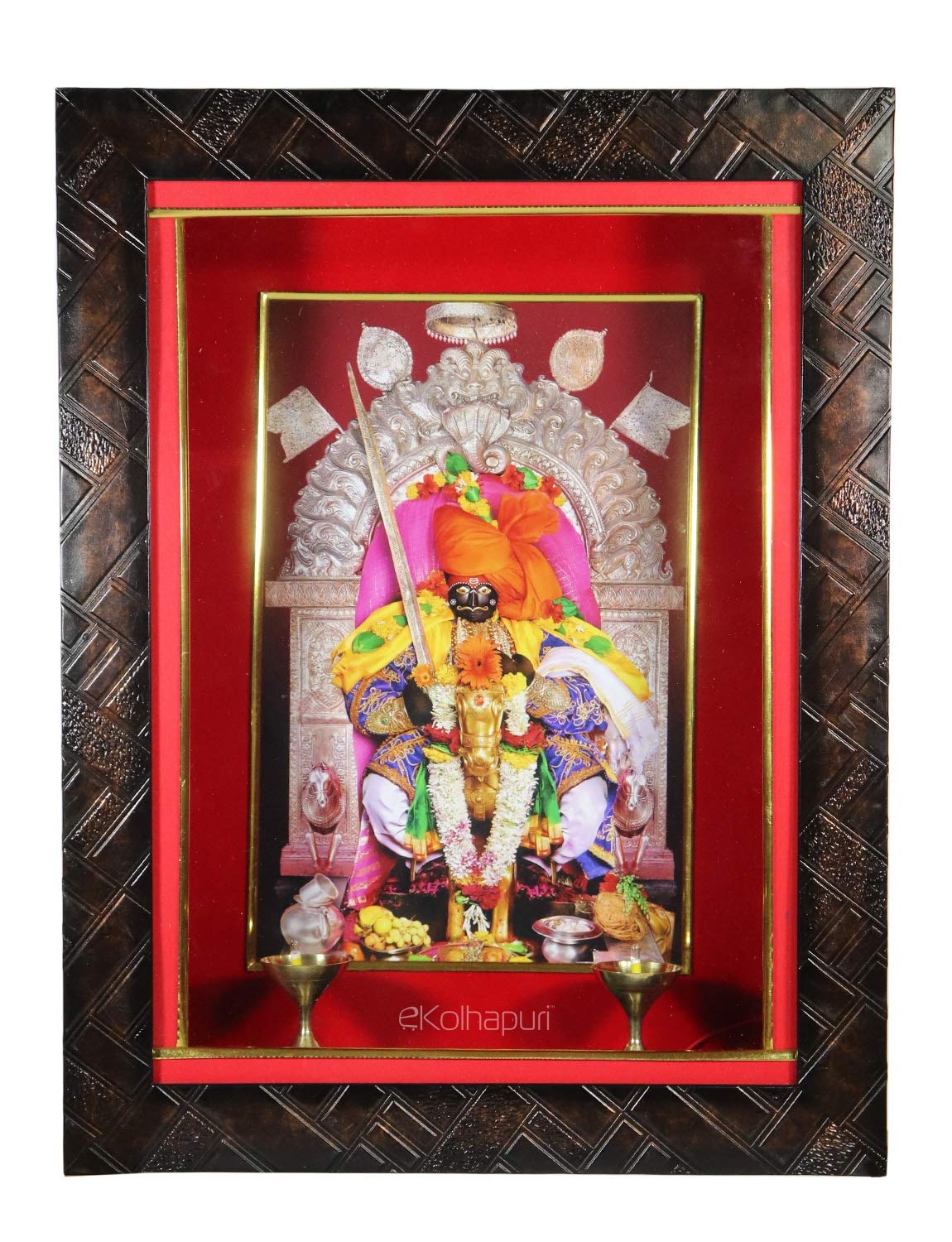 1150x1500 Buy EKolhapuri Handcrafted Gods Idols Wall Hanging Wall Décor Shri Jyotiba Idol, Kolhapur With Light System And Frame Online At Low Prices In India, Phone