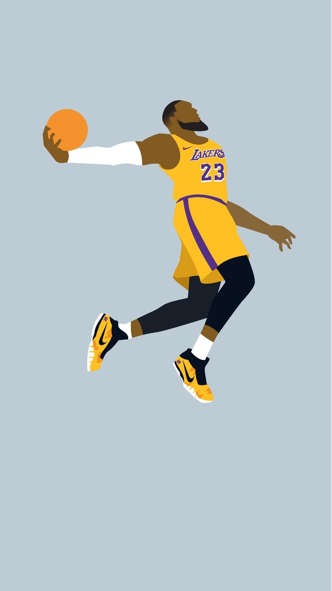 1080x1920 iPhone Wallpaper HD LeBron James LA Lakers Basketball Wallpaper, Phone