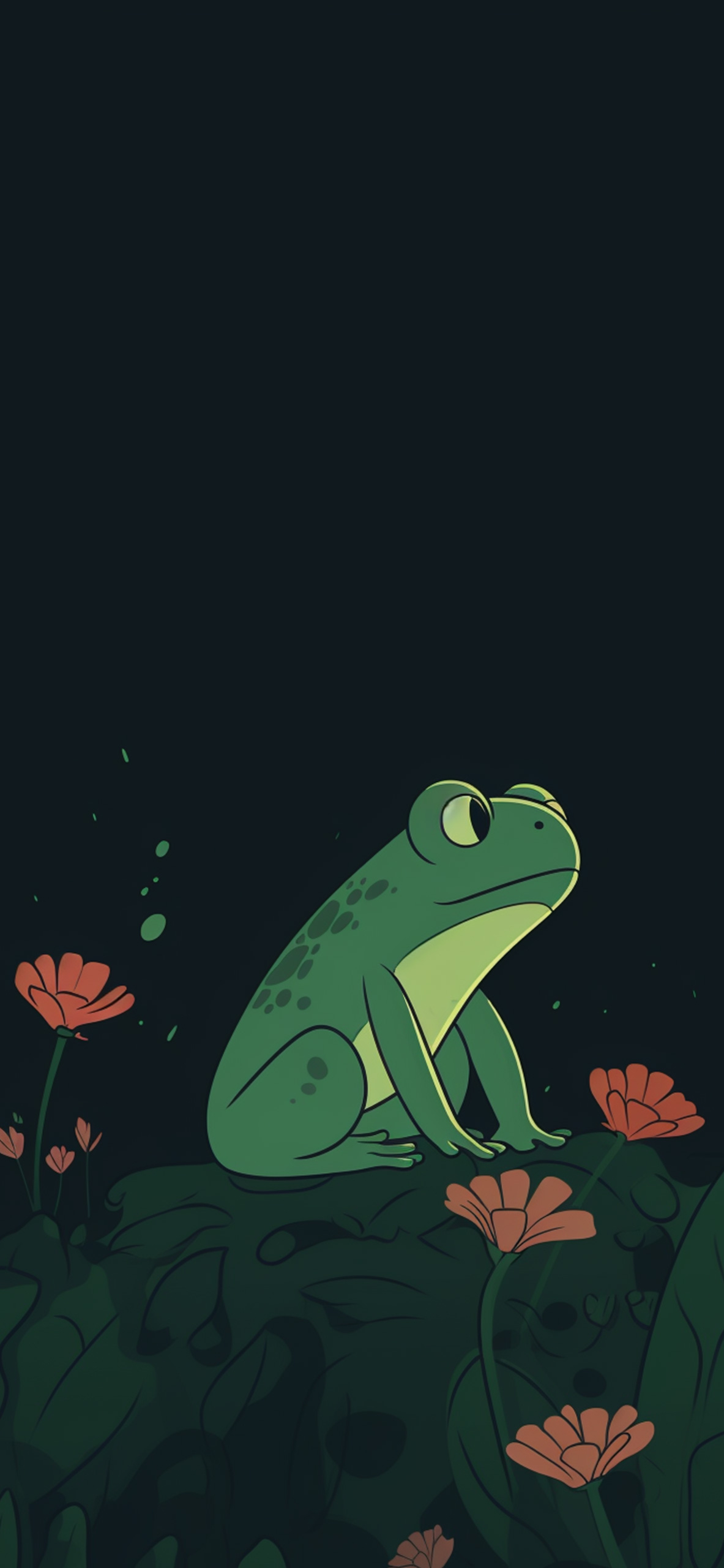 1190x2560 Cute Frog Dark Green Wallpaper Frog Wallpaper iPhone, Phone