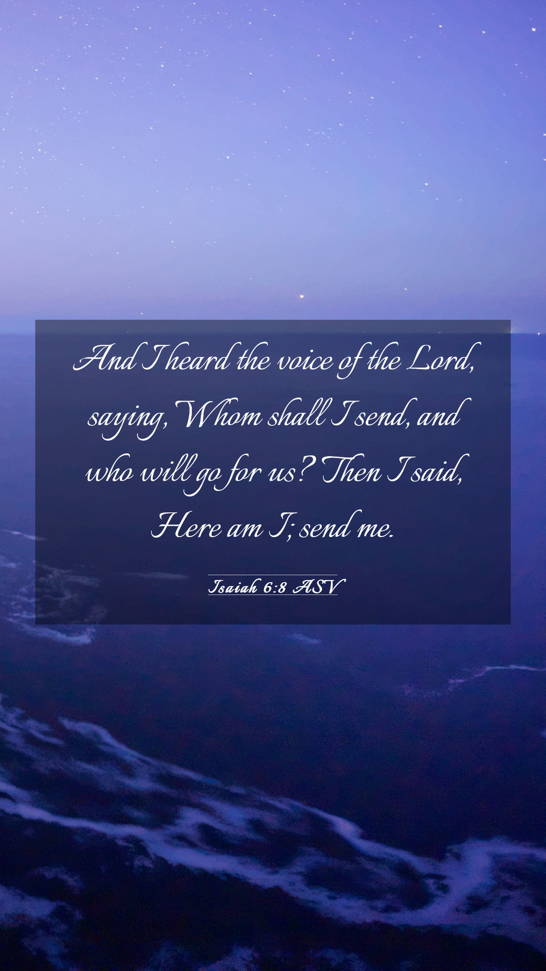 1080x1920 Isaiah 6:8 ASV Mobile Phone Wallpaper, Phone