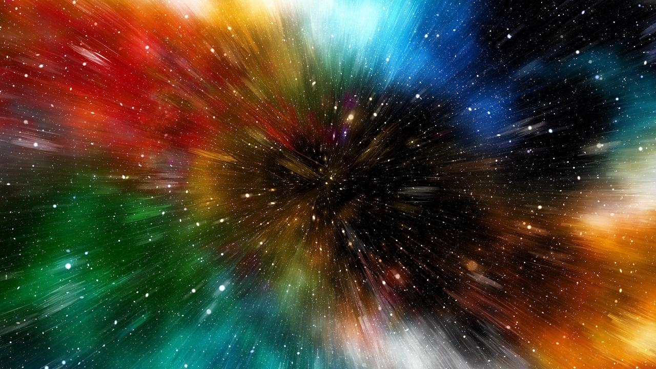 1280x720 Download wallpaper  universe, galaxy, multicolored, Desktop