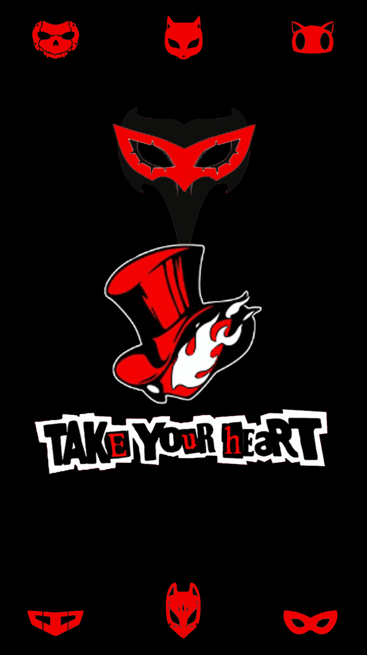 730x1300 Persona 5 themed phone wallpaper I made, Phone