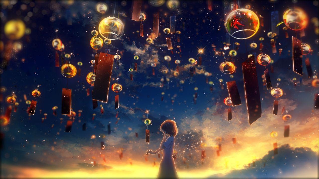 1280x720 Wallpaper Girly, Dream, Fantasy, Surreal, Anime girl, HD, Anime, Desktop