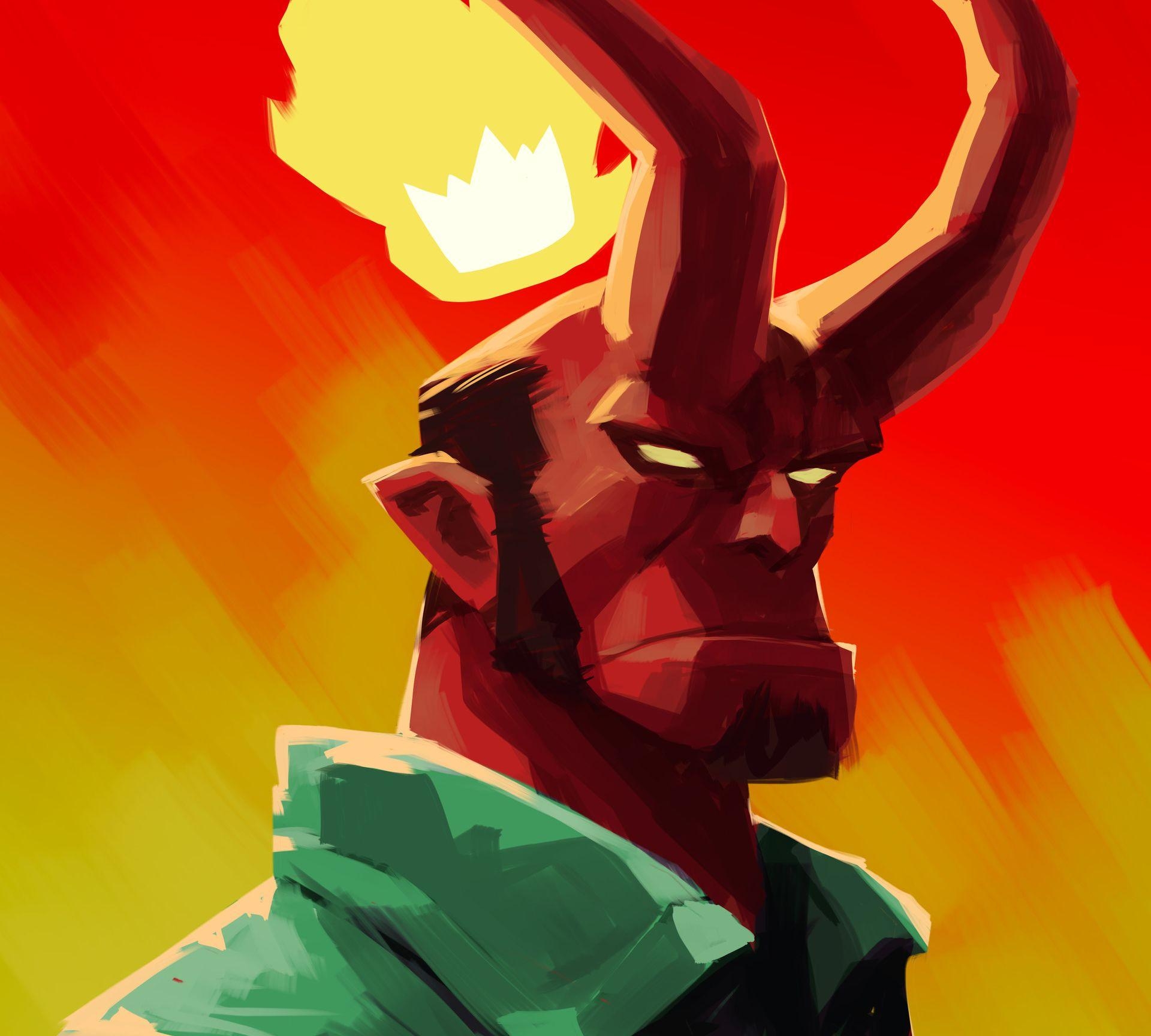 1920x1730 Hellboy Art, HD Superheroes, 4k Wallpaper, Image, Background, Desktop