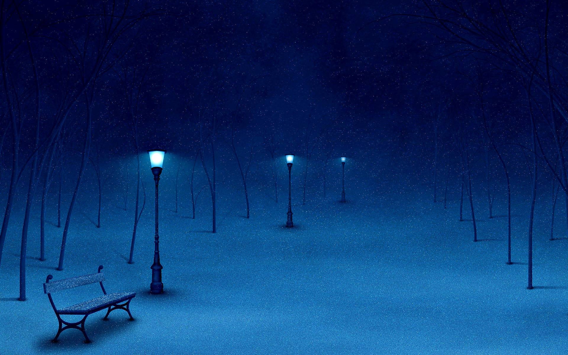 1920x1200 Winter Night Background, Desktop