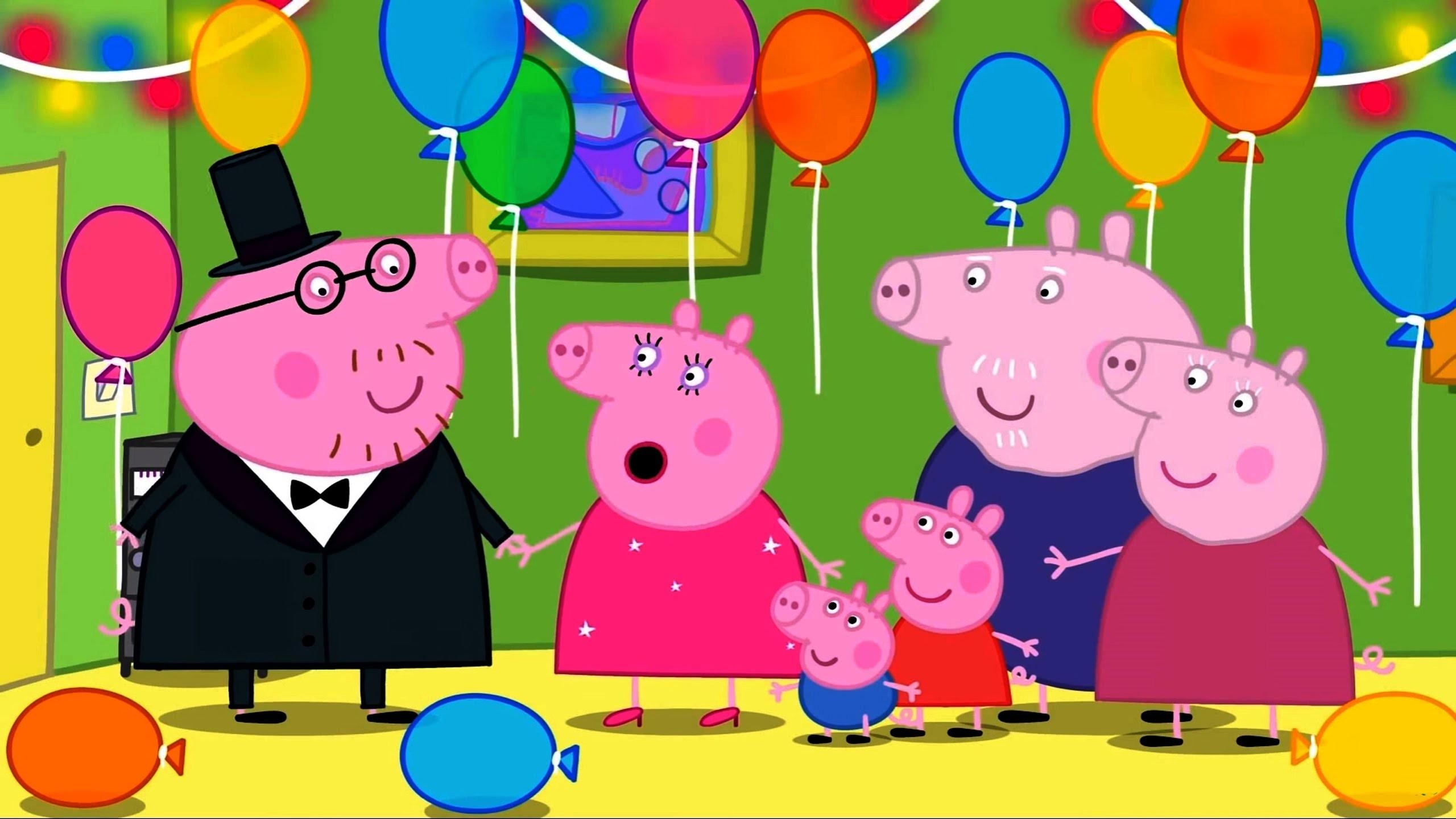 2560x1440 Peppa Pig for Kids Peppa Pig Coloring Games Peppa Pig daddy pig mummy Birthday day, Desktop