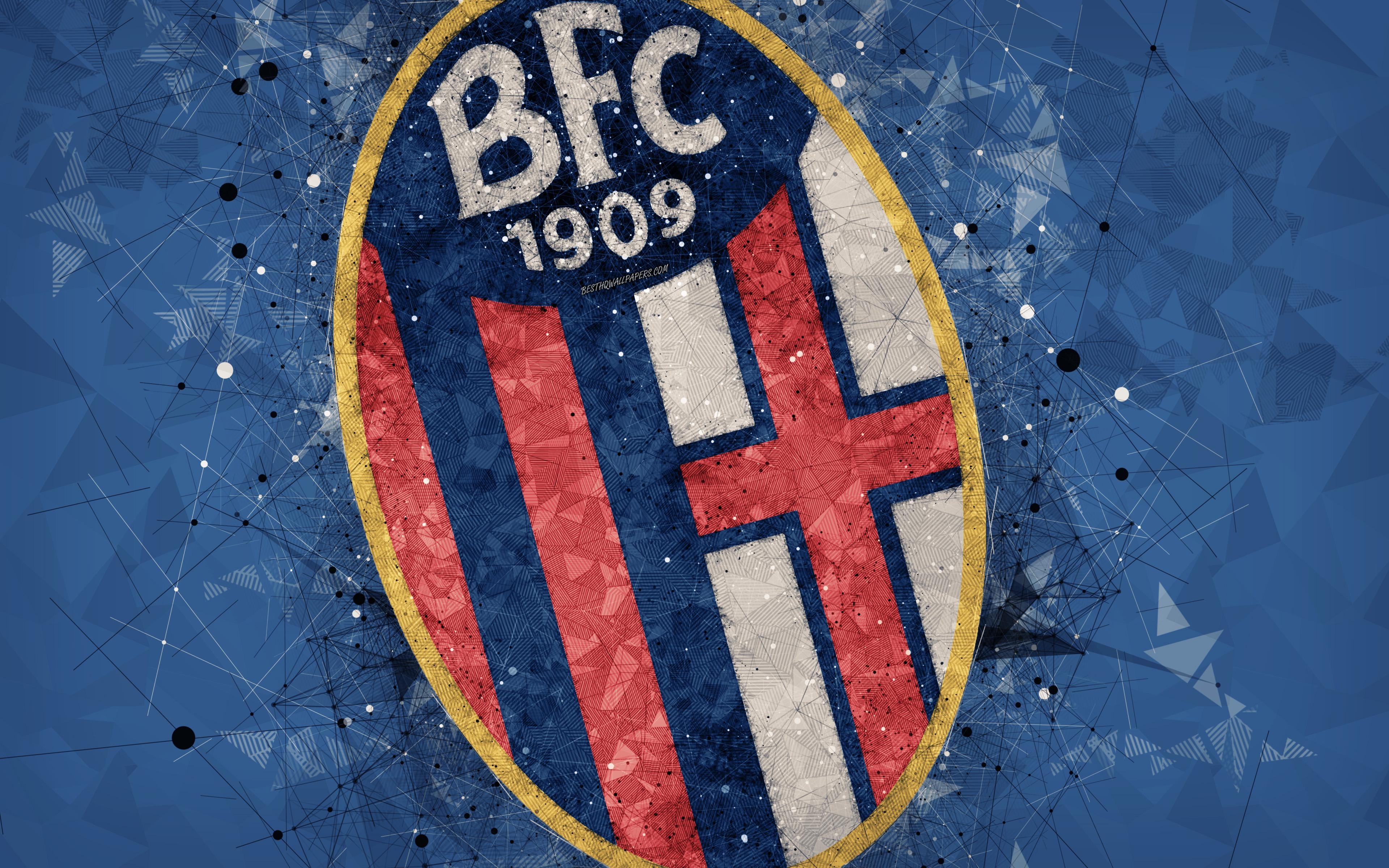 3840x2400 Download wallpaper Bologna FC, 4k, Italian football club, creative, Desktop