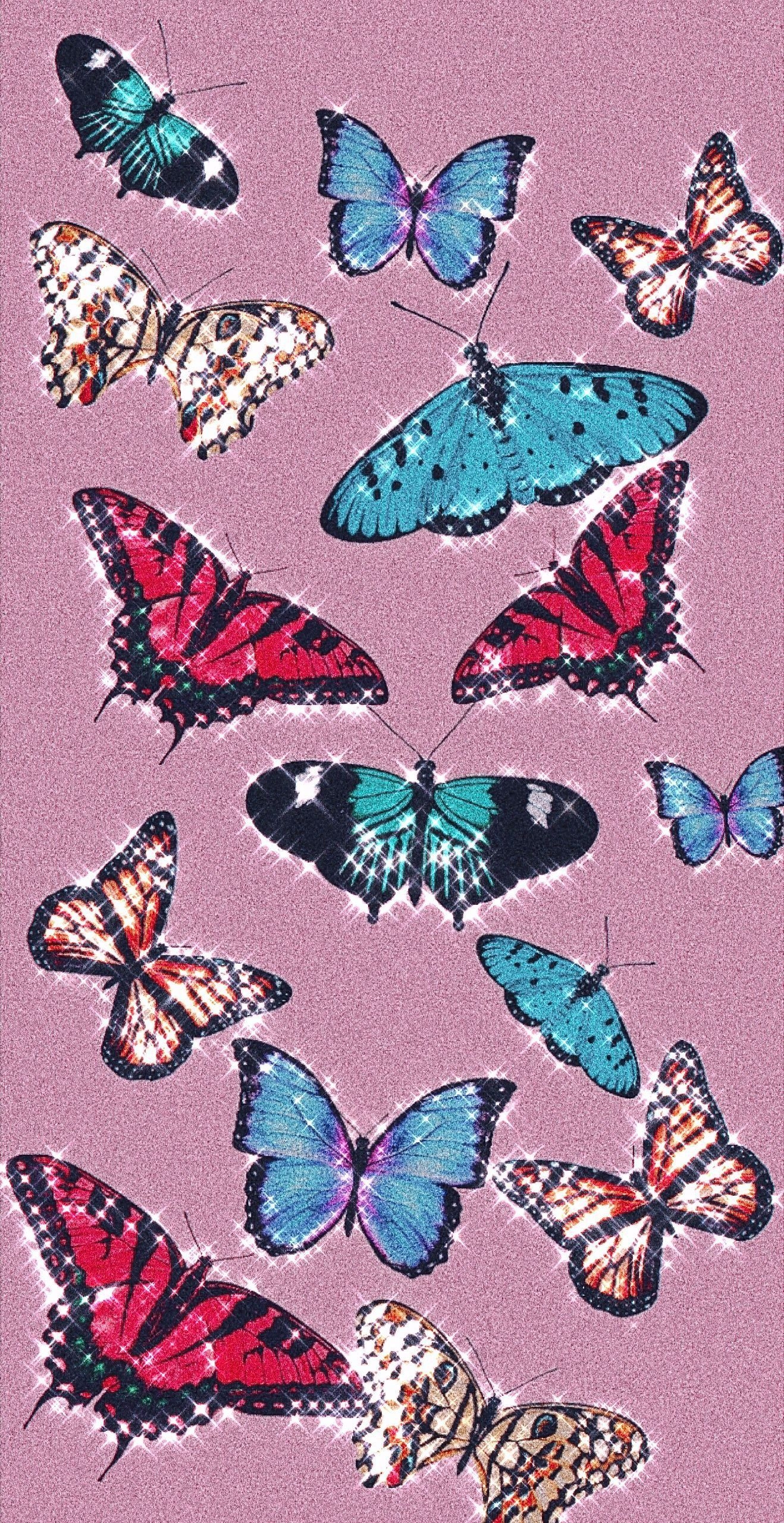 1320x2560 Butterfly Glitter Aesthetic.line.17qq.com, Phone