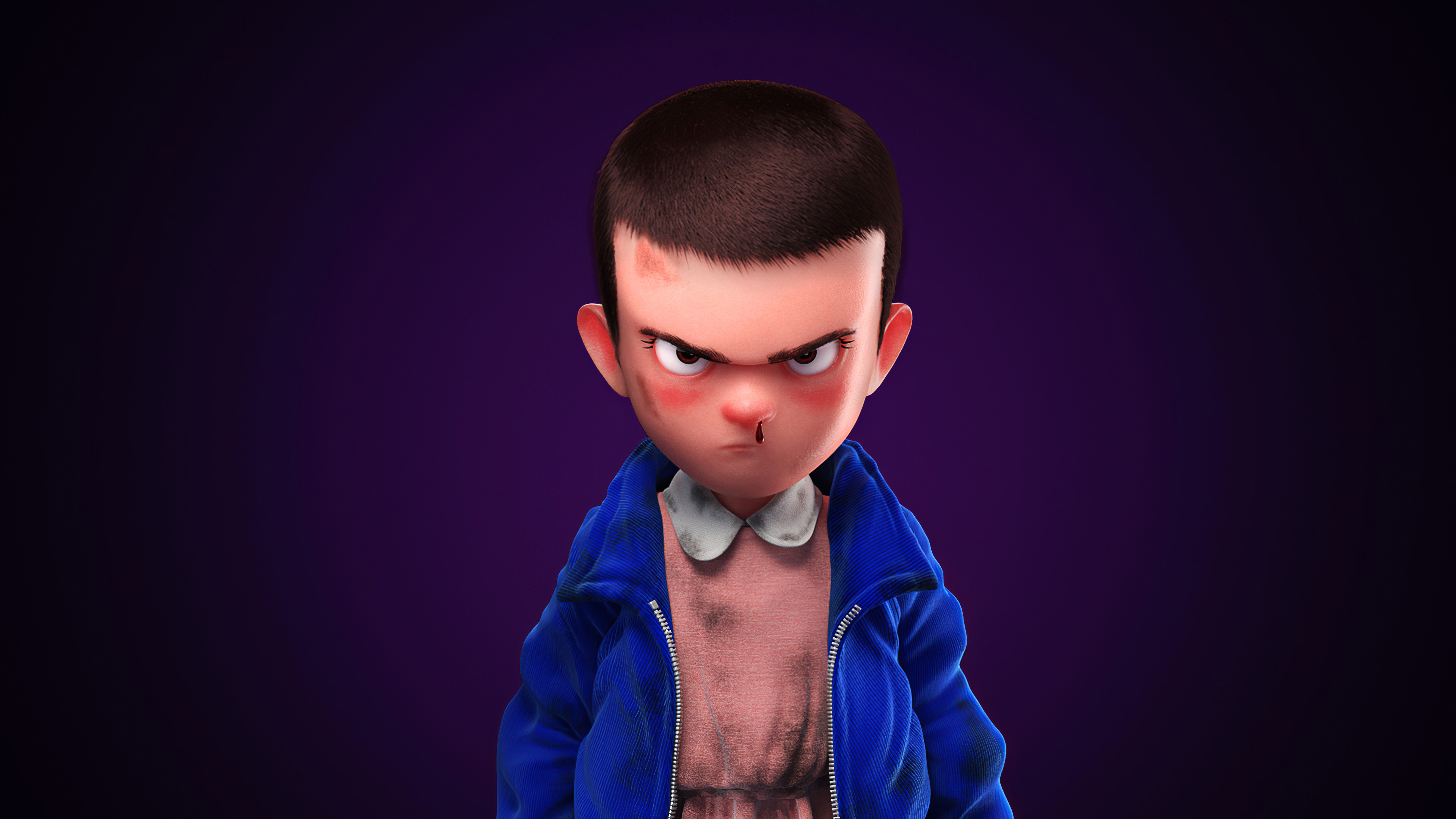 3840x2160 Wallpaper 4k Eleven Stranger Things Cartoon Art Eleven Stranger, Desktop