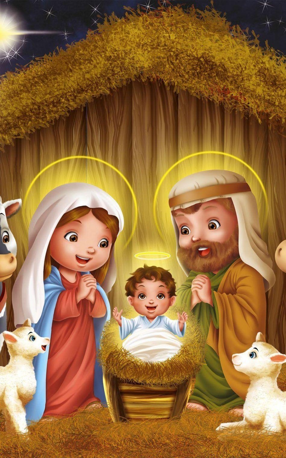 950x1520 Download Christmas Jesus Born Artwork Free Pure 4K Ultra HD Mobile, Phone