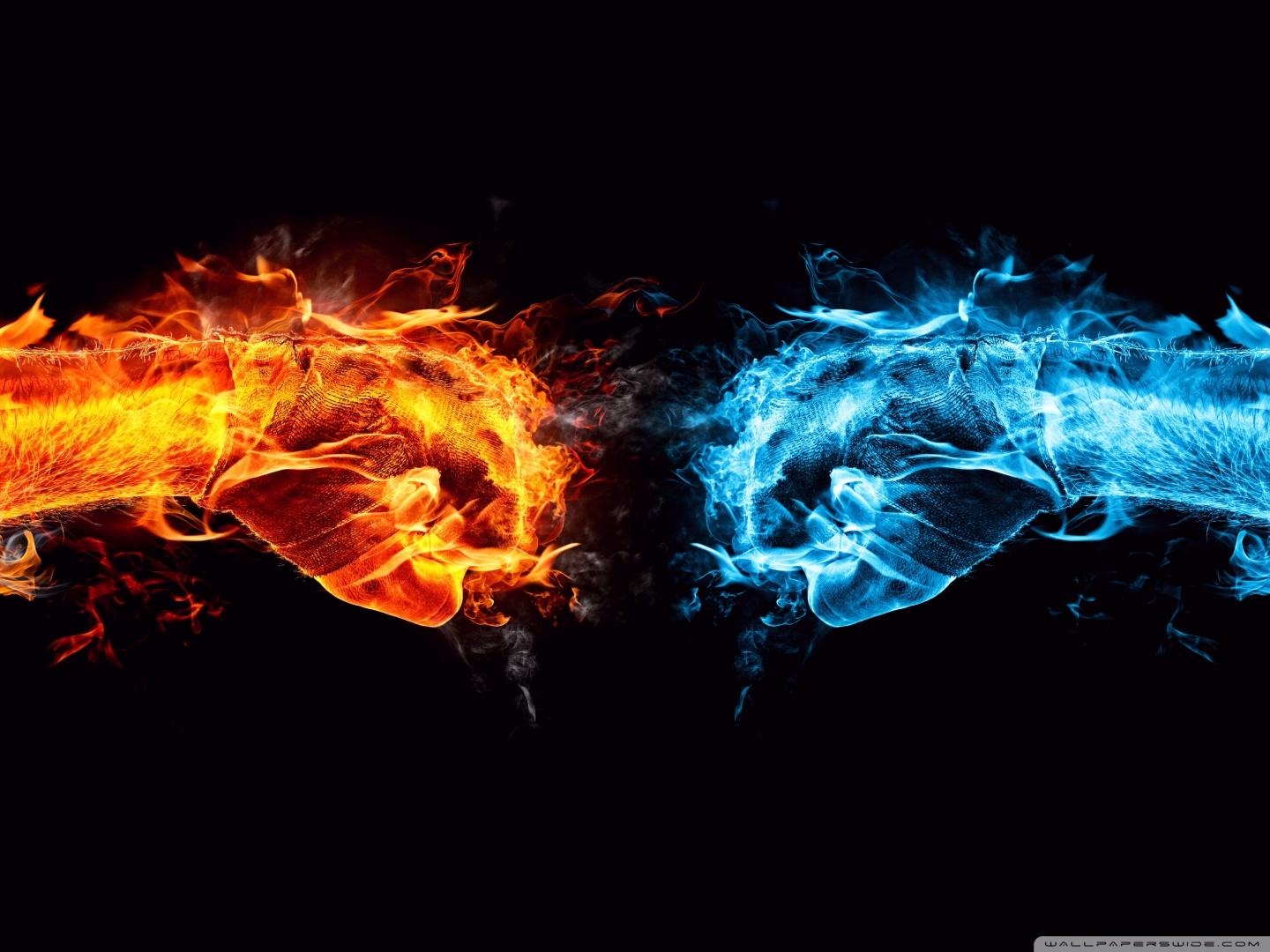 1440x1080 Fire Fist vs Water Fist ❤ 4K HD Desktop Wallpaper for 4K Ultra HD, Desktop