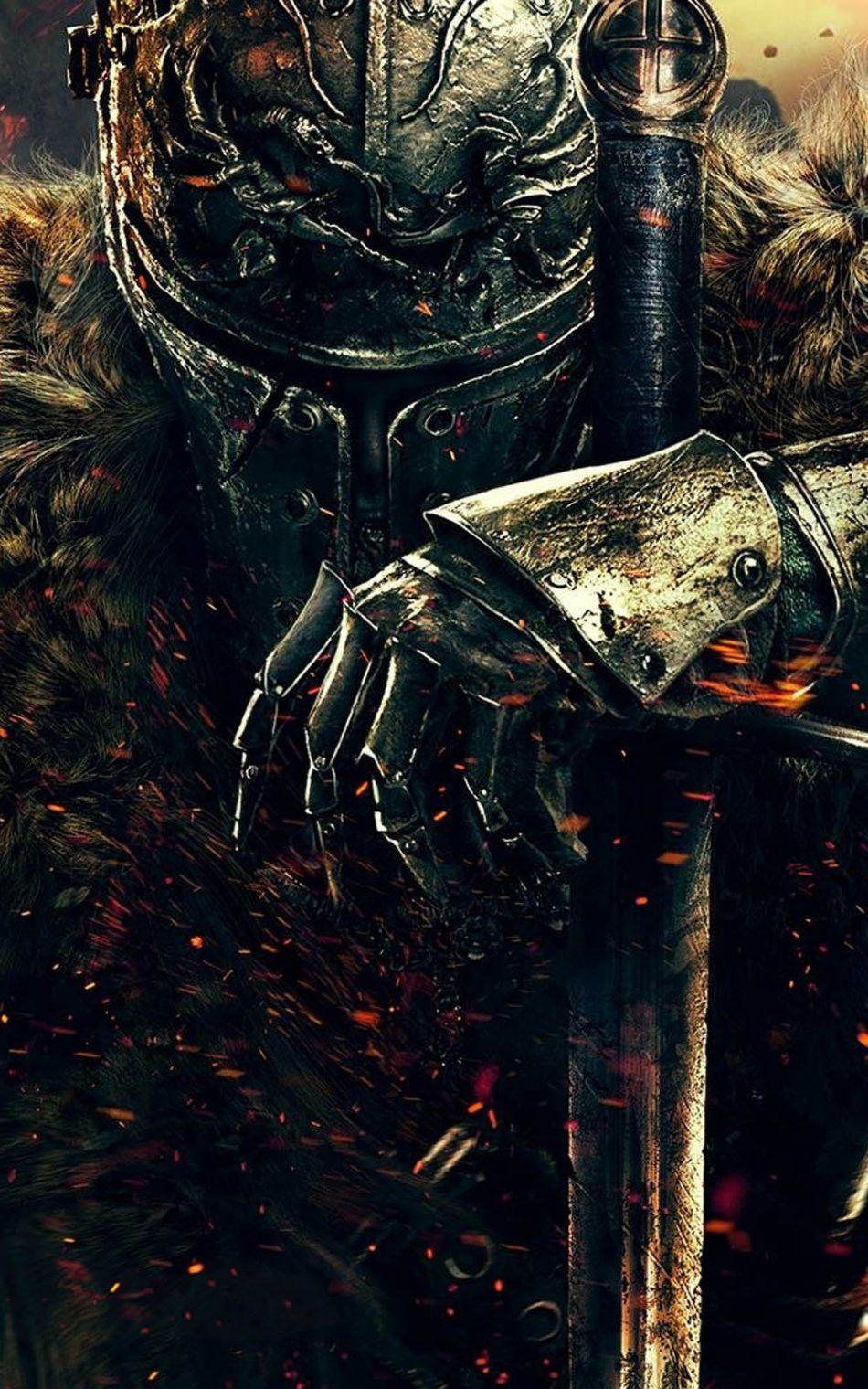 950x1520 Dark Souls 2 Warrior Knight 4K Ultra HD Mobile Wallpaper, Phone