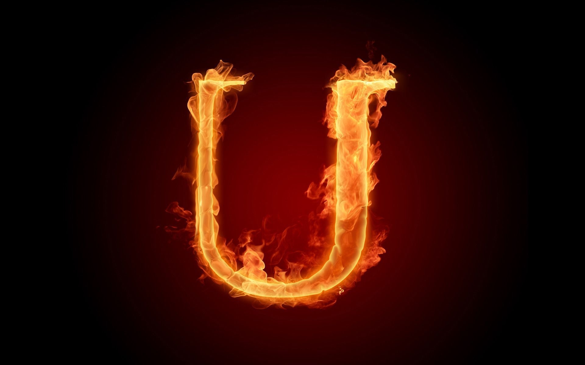 1920x1200 flaming letter u wallpaper 218980. Buchstaben, Lettern, Desktop