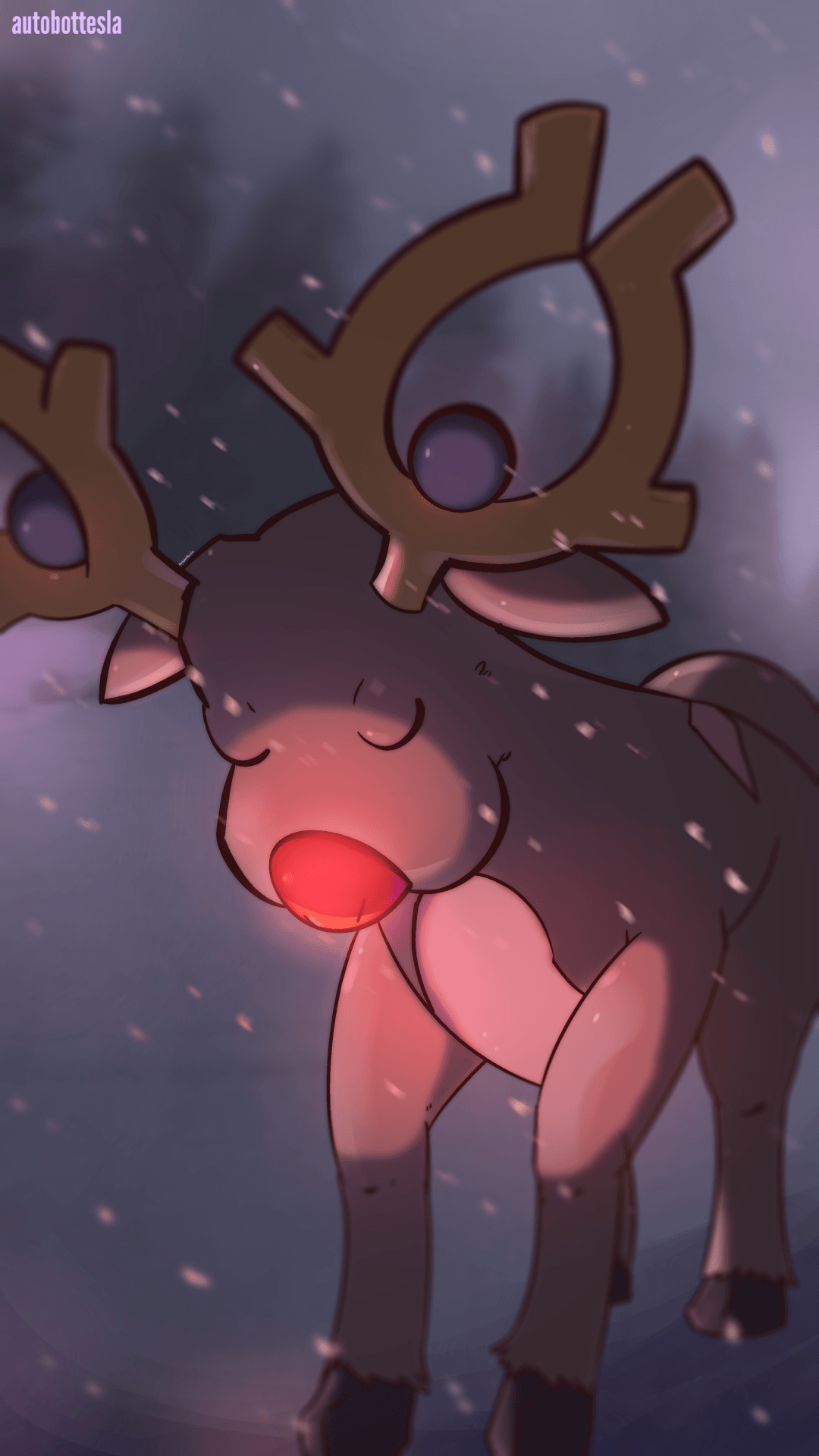 1080x1920 Red Nose Stantler. ♡ Pokemon ♡. Red nose and Pokémon, Phone