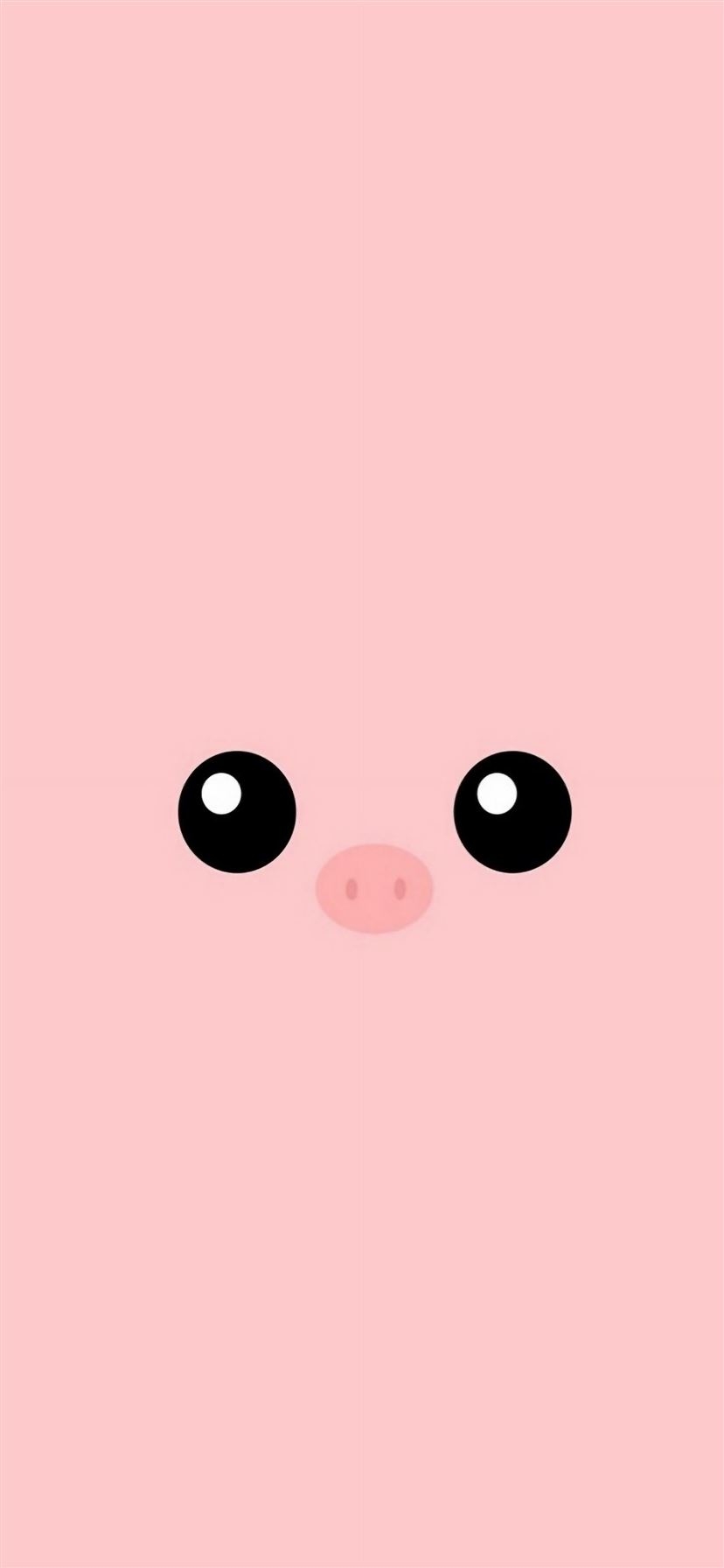 830x1800 Minimal Pink Piggy Cute Eyes iPhone Wallpaper Free Download, Phone