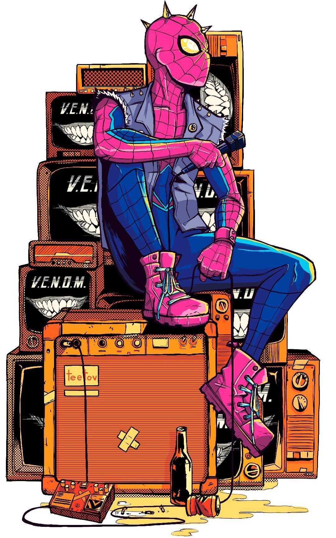 1090x1730 A.R.C.H.I.V.E., Teetov: Spider Punk From Spider Verse. Spiderman Art, Marvel Spiderman, Amazing Spiderman, Phone