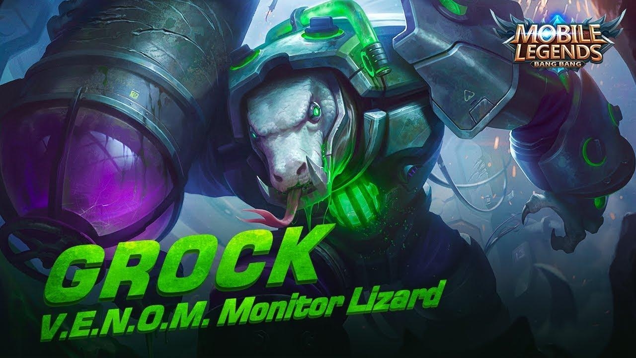 1280x720 Grock new skin. V.E.N.O.M. Monitor Lizard. Mobile Legends: Bang, Desktop