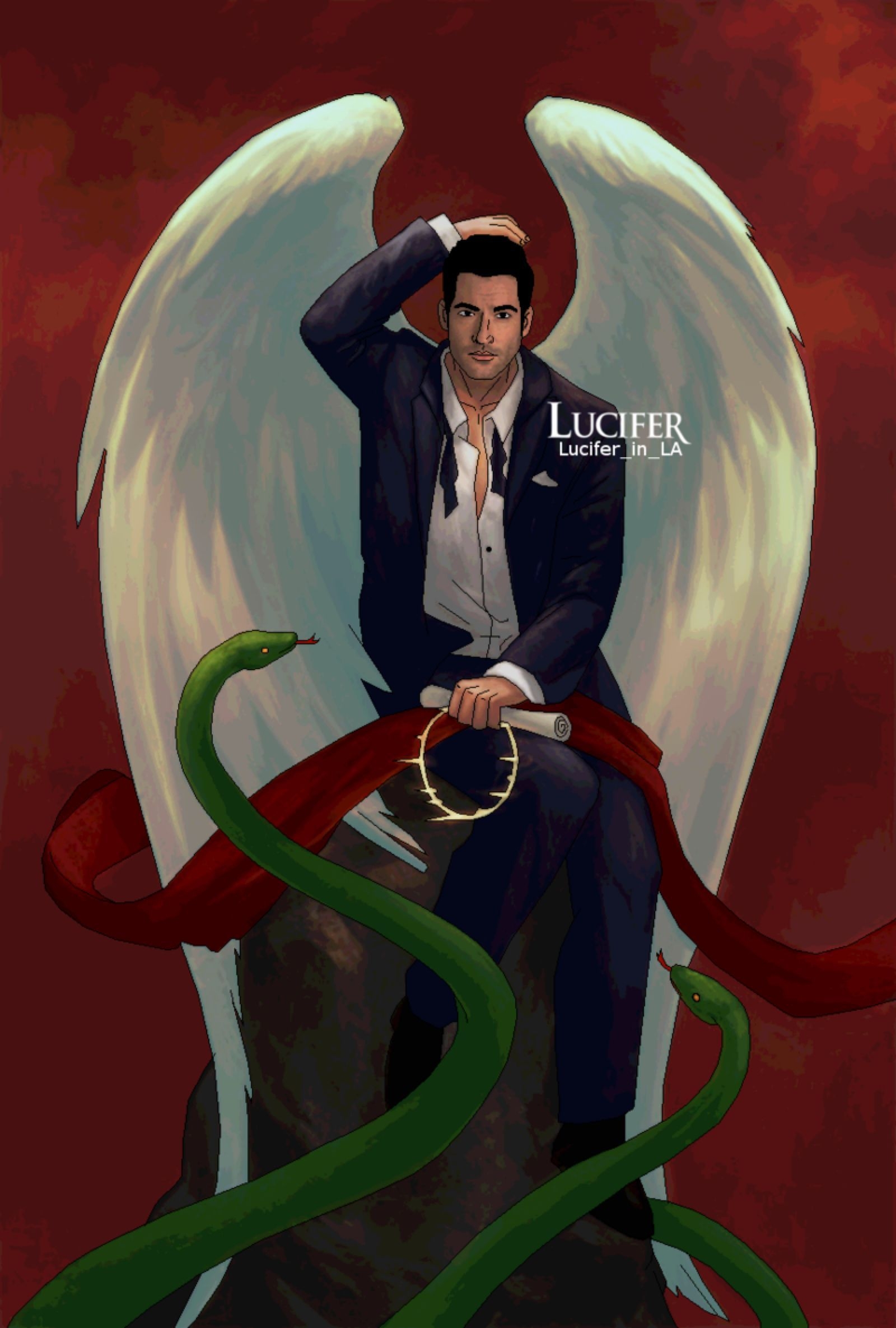 1600x2370 Lucifer Samael Morningstar Wallpaper, Phone