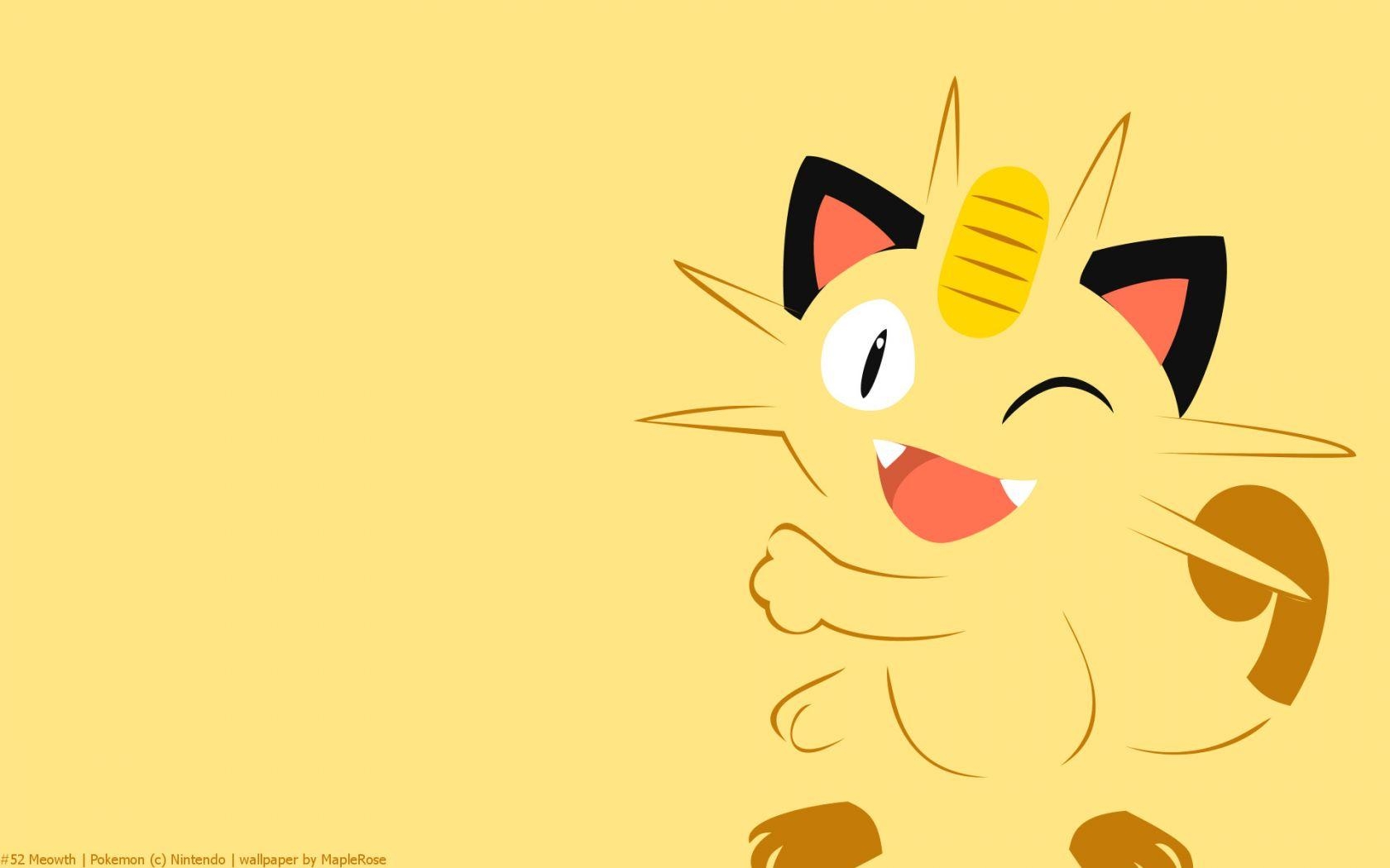 1680x1050 Meowth Pokemon HD Wallpaper HD wallpaper, iPhone, Samsung, Desktop