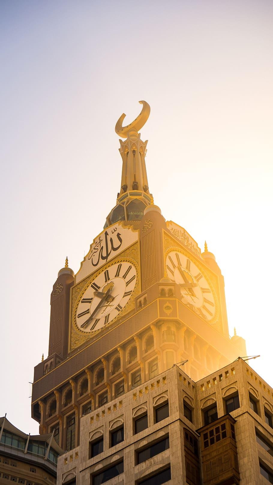 910x1620 HD wallpaper: saudi arabia, مكة, makkah royal clock tower, Phone