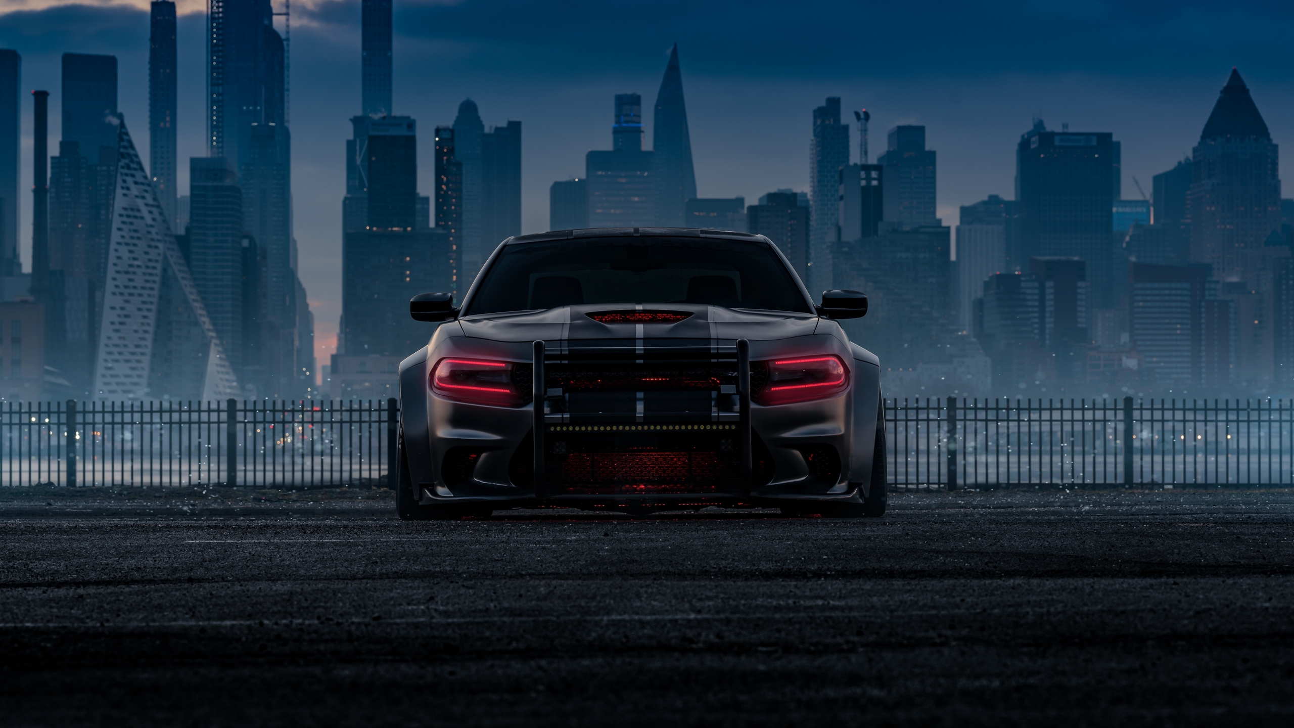 2560x1440 Download wallpaper  dodge charger srt hellcat enforcer, artwork, dual wide 16:9  HD background, 26186, Desktop