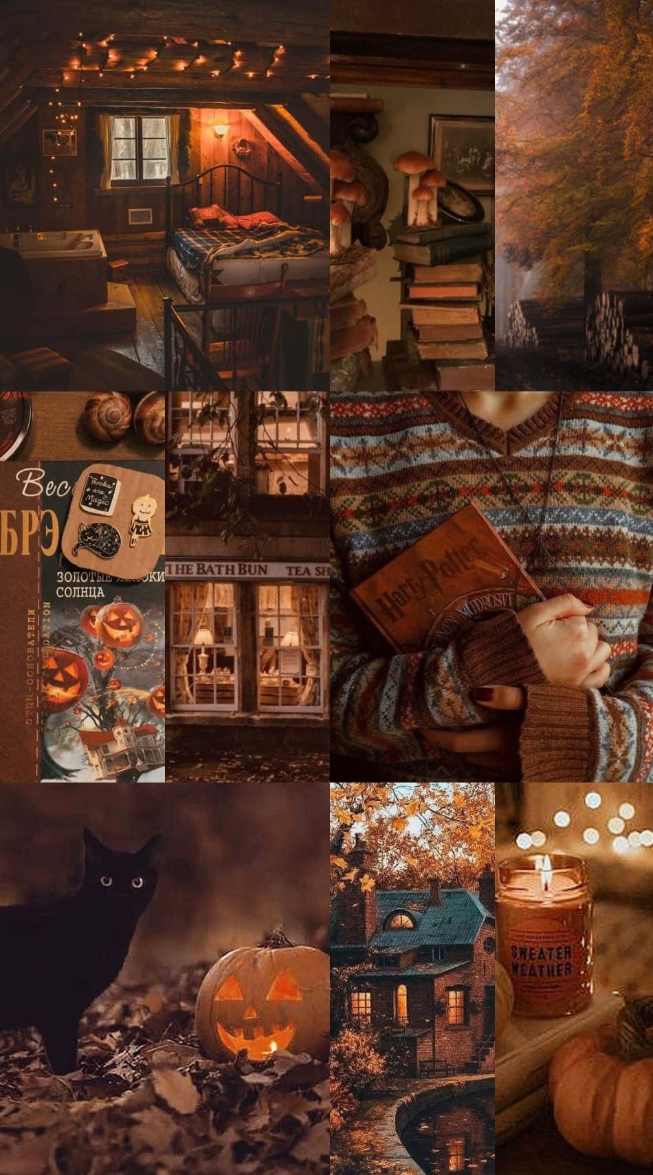 950x1710 Download Vintage Autumn Compilation Items Wallpaper, Phone