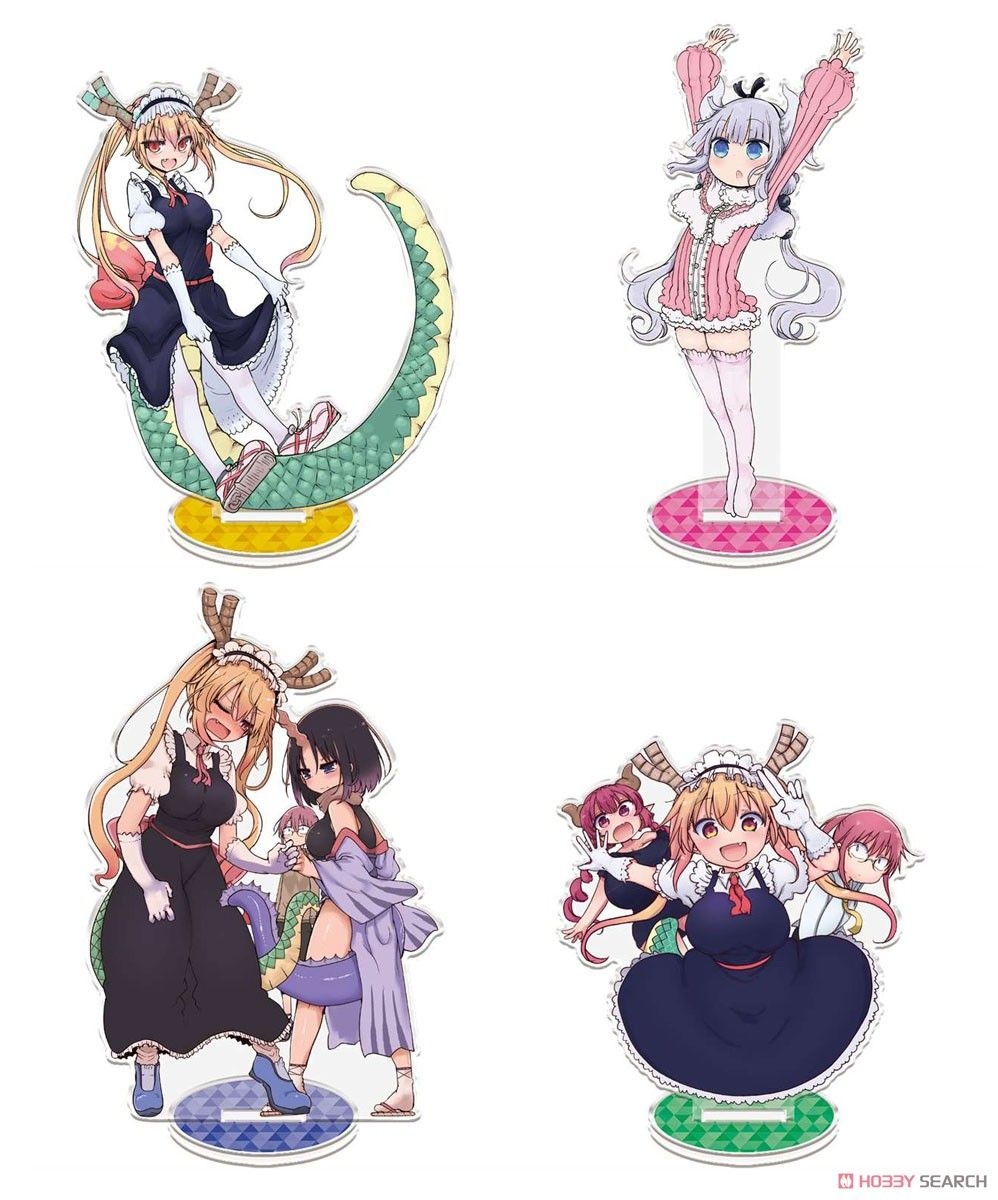 1000x1200 Miss Kobayashi`s Dragon Maid Acrylic Chara Stand D [Tohru & Ilulu & Kobayashi San] (Anime Toy) Hi Res Image List, Phone