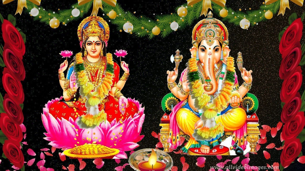 1280x720 Laxmi Mata & Lord Ganesh Image. HD Wallpaper Video Image, Desktop