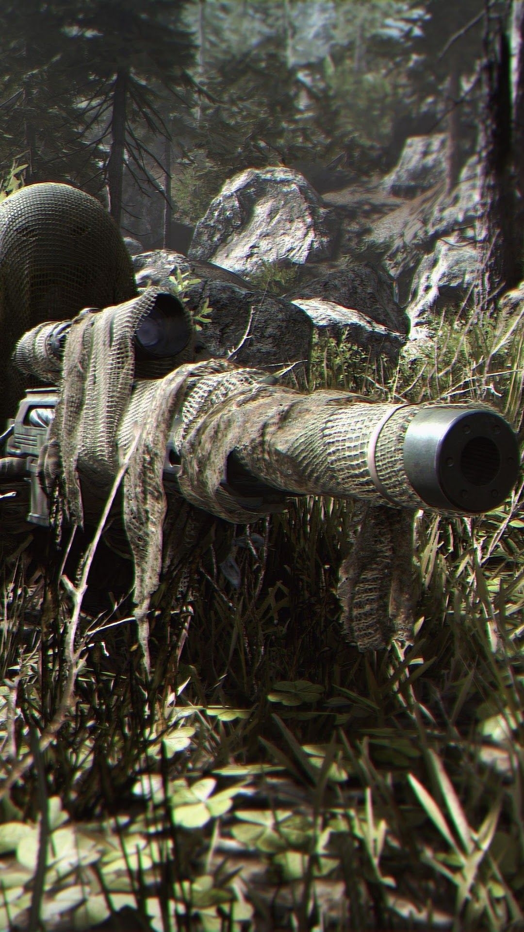 1080x1920 Call of Duty Modern Warfare Sniper Camouflage Soldier 4K Wallpaper, Phone