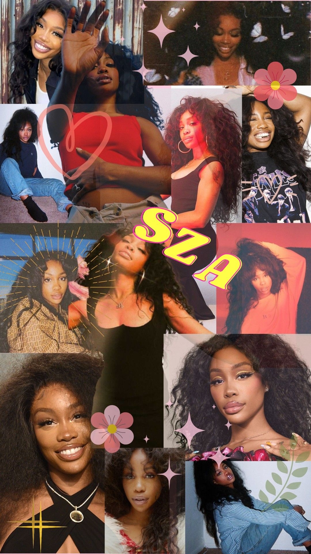 1080x1920 ✨️SZA Collage Phone Wallpaper ✨️, Phone