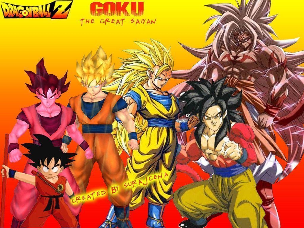 1030x770 Wallpaper downloads, goku&;s all transformes frm kid to ssj5, Desktop