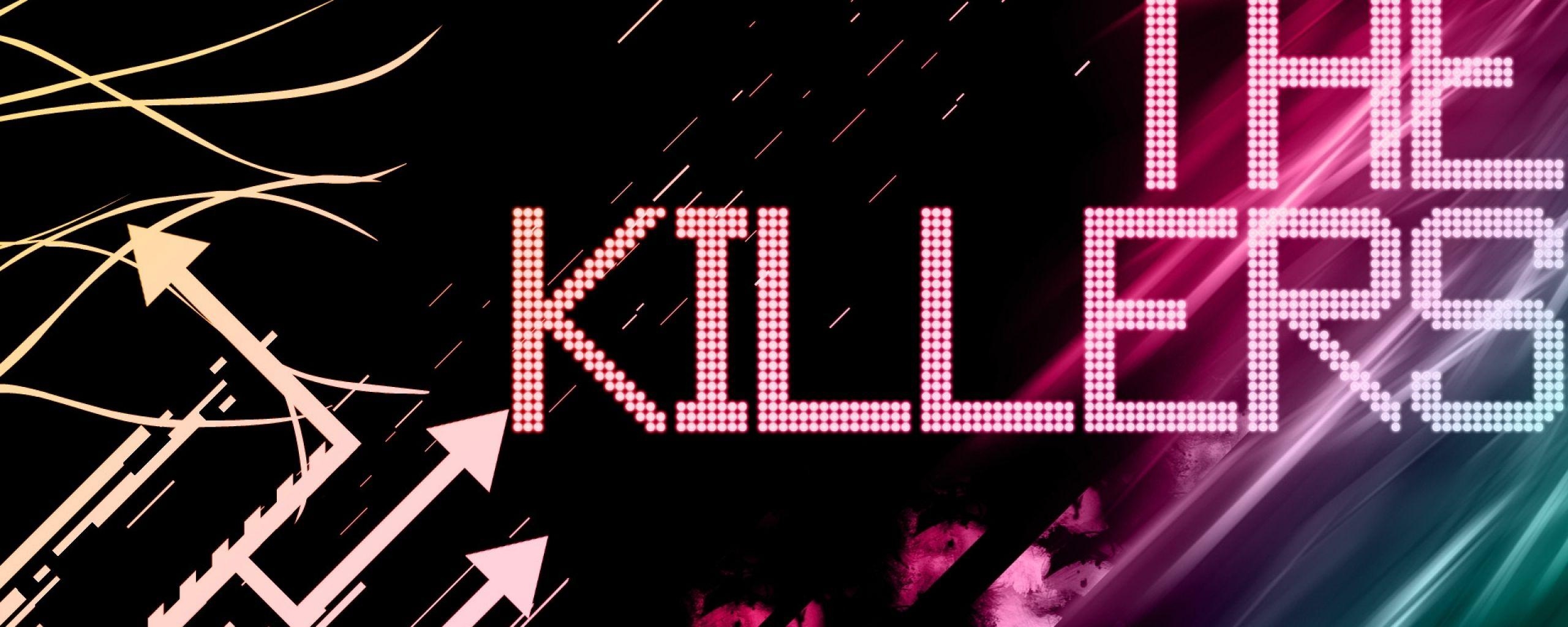 2560x1030 Download Wallpaper  The killers, Name, Graphics, Arrows, Dual Screen