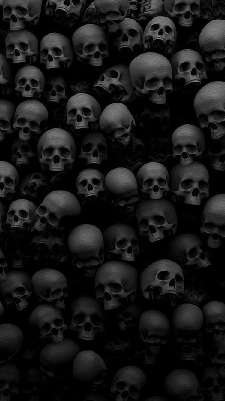 750x1340 Skull iPhone Wallpaper Free Skull iPhone Background, Phone