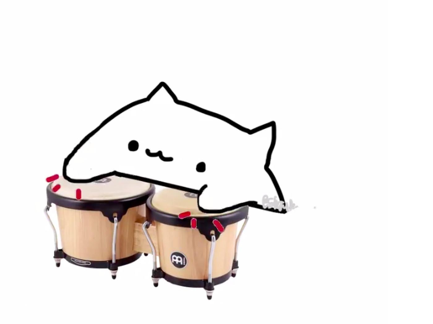 1400x1050 All hail bongo cat, Desktop