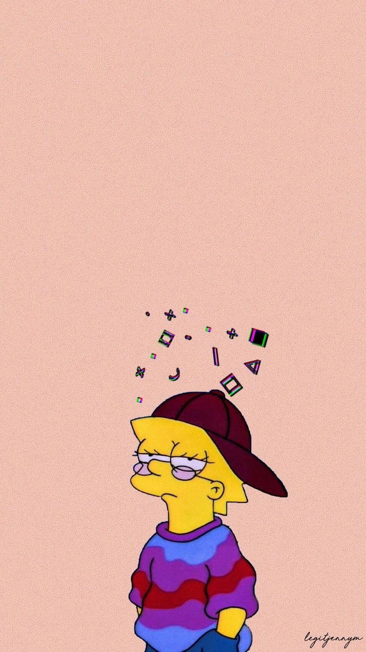 740x1310 cute cartoon characters funny aesthetic profile picture: Depressed Baddie Vintage Aesthetic Cartoon Wallpaper, Phone