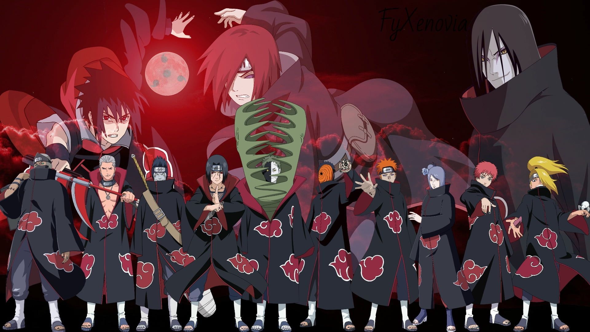 1920x1080 Naruto characters illustration #Anime #Naruto Akatsuki (Naruto) Deidara ( Naruto) Hidan (Naruto) Itachi Uchih. Itachi uchiha art, Anime wallpaper, Naruto wallpaper, Desktop