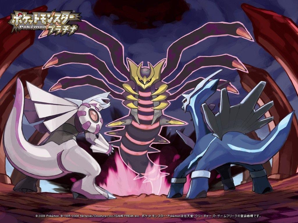 1030x770 Pokemon Platinum Wallpaper Dialga Palkia Giratina Fights, Desktop