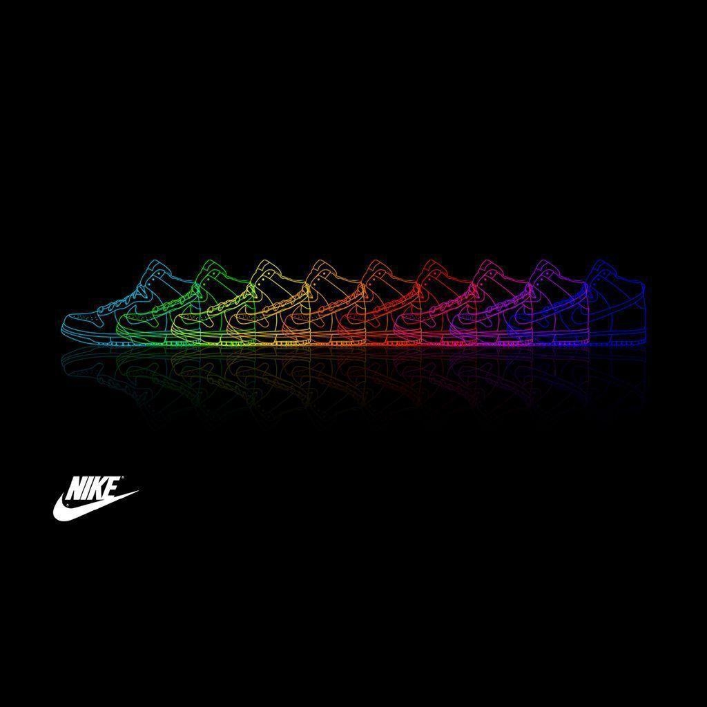 1030x1030 Nike Shoe Rainbow iPad Wallpaper Picture to pin, Phone