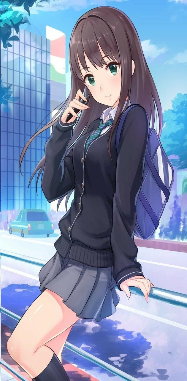 630x1280 Anime girl wallpaper, Phone