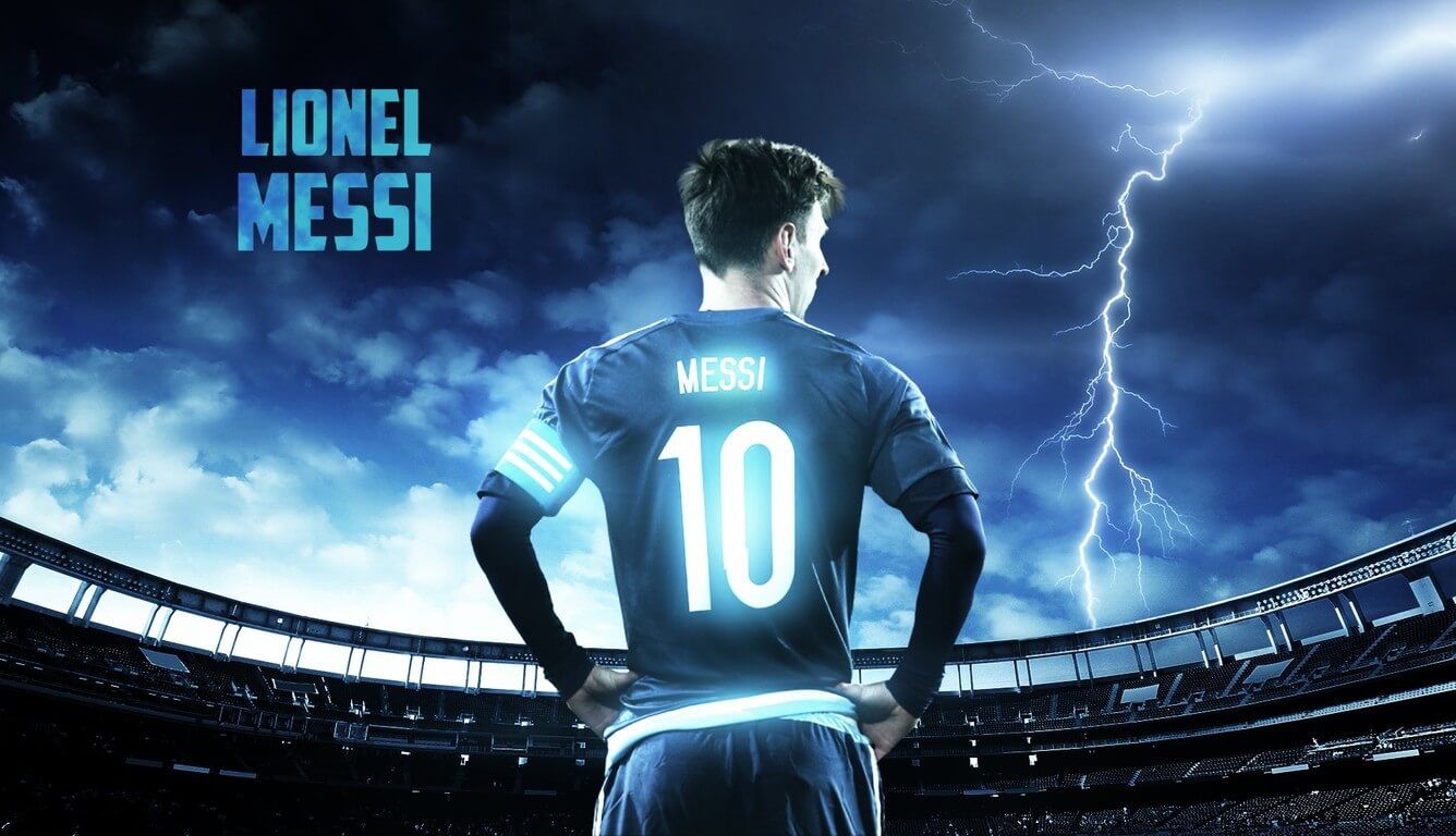 1340x770 Ảnh nền Messi cho Laptop/ PC, Desktop