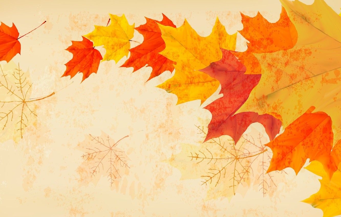 1340x850 Wallpaper autumn, leaves, the wind image for desktop, section минимализм, Desktop