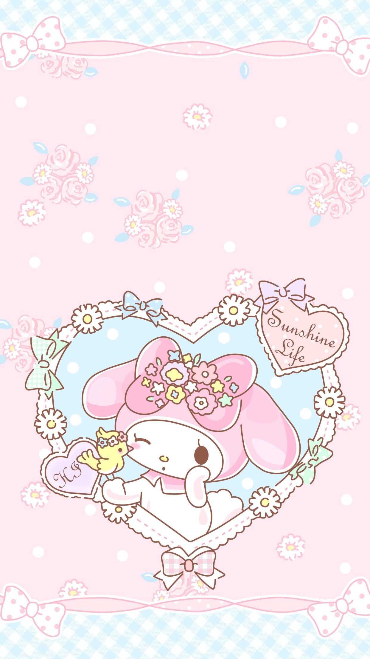 1250x2210 Pink Melody. My melody wallpaper, Hello kitty wallpaper, Hello kitty my melody, Phone