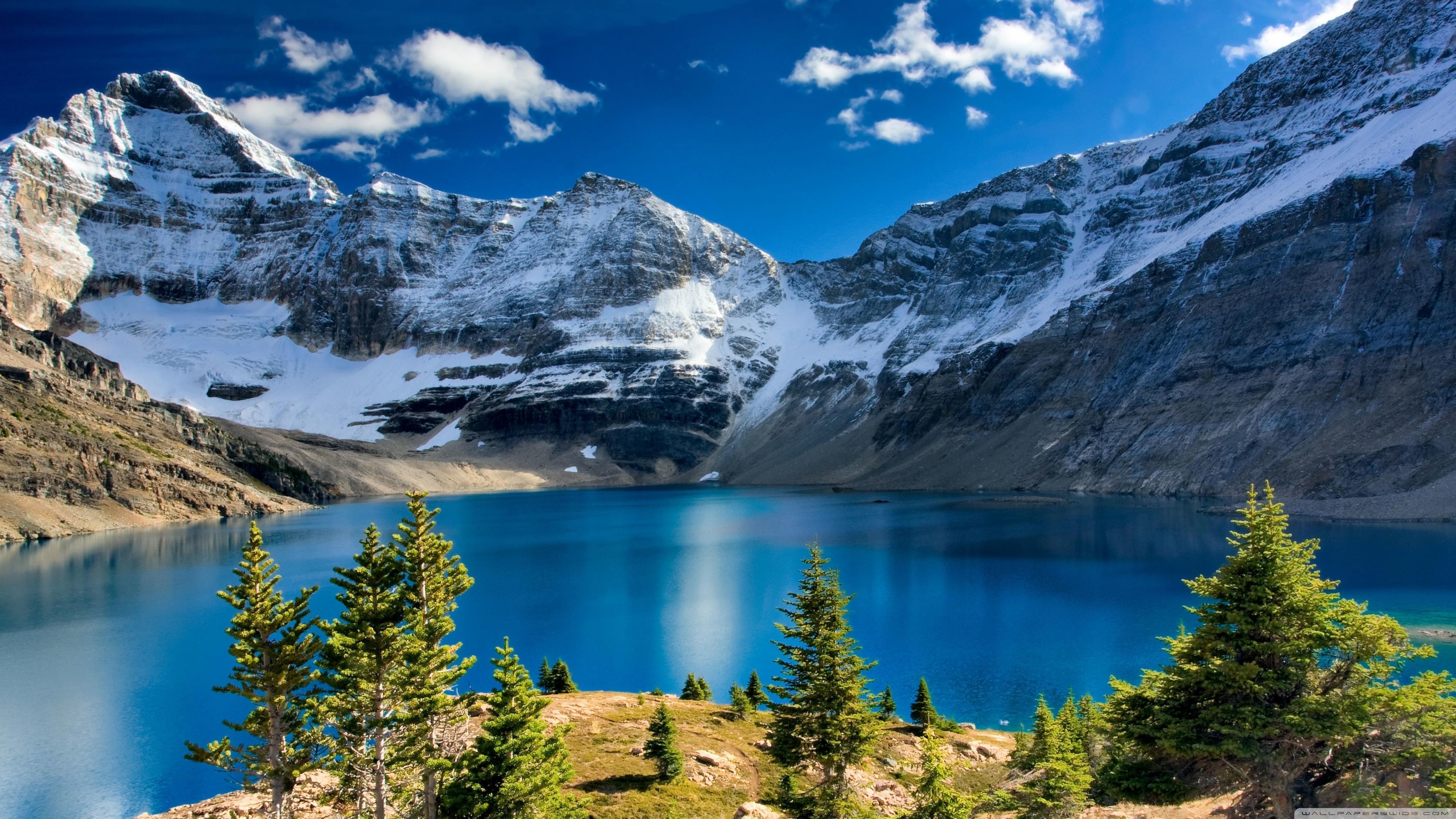 3560x2000 Nature, Mountain Landscape, Blue Lake ❤ 4K HD Desktop, Desktop