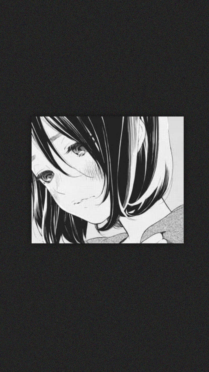 720x1280 Download Sad Anime Girl Black And White Aesthetic Phone Wallpaper, Phone