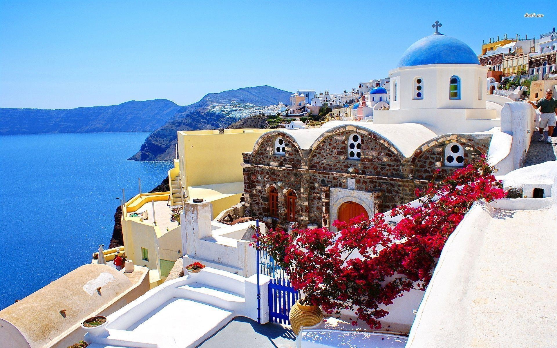 1920x1200 Santorini Wallpaper Full HD, Desktop