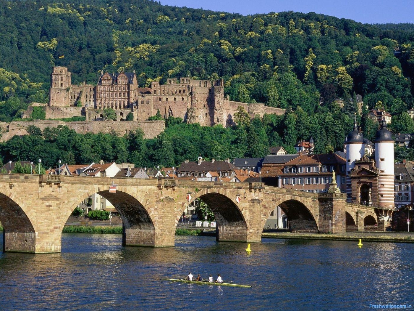 1400x1050 Neckar River, Heidelberg, Germany wallpaper, Desktop