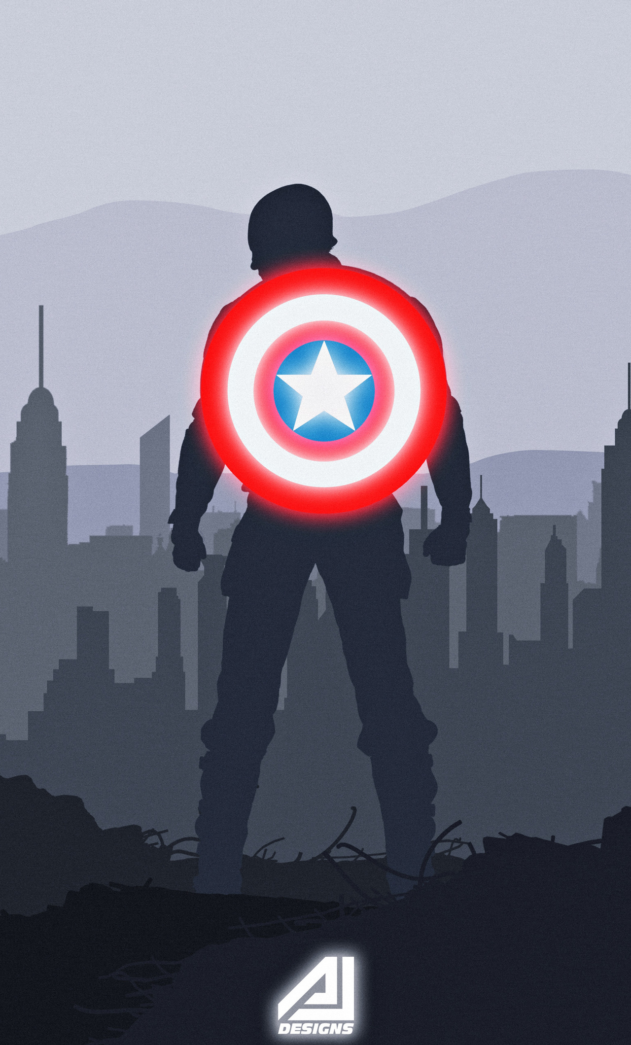 1280x2120 Trend 1280X2120 Captain America Shield Artwork iPhone HD 4K, Phone